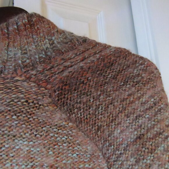 PRANA Clause Marled Knit V Neck Sweater in Sundried Terracotta - Size XS - Picture 14 of 15